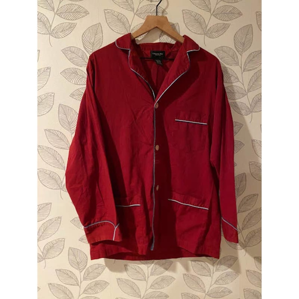 Christian Dior Burgundy Pajama Top, Size M